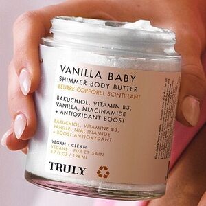 TRULY Vanilla Baby Shimmer Body Butter Smoothing Shimmer Moisturizer 6.7 fl oz